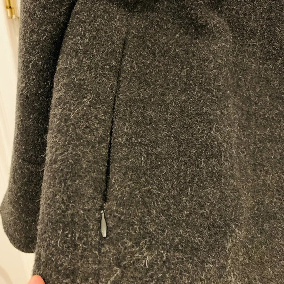 Hilary Radley 12 M/L Black Alpaca Wool Coat Jacket Made In Peru - Picture 3 of 16